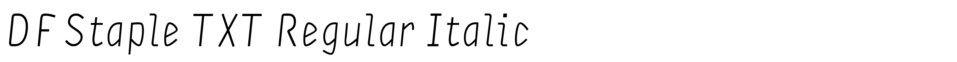DF Staple TXT Regular Italic